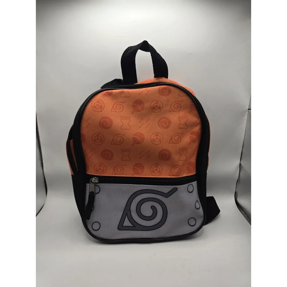 Bioworld Naruto Shippuden Mini Backpack Orange Grey Hidden Leaf Village Anime